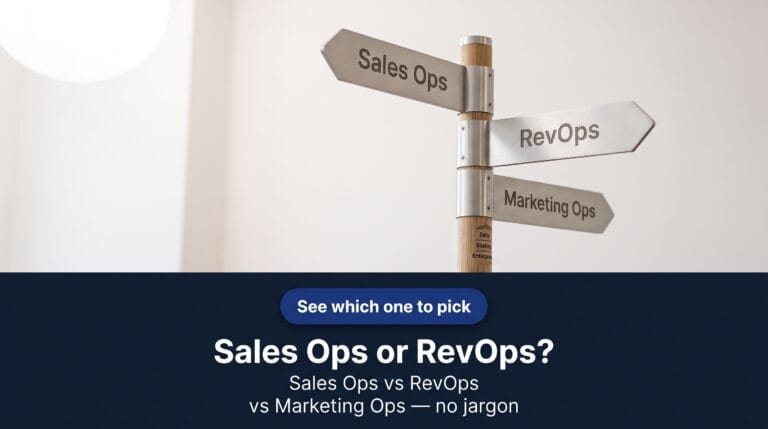 RevOps vs Sales Ops vs Marketing Ops: The Real Difference (and Which One You Actually Need)